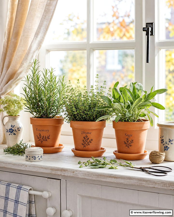 Herb Haven in Autumn - 21 Fall Planter Ideas to Refresh Your Outdoor Spaces