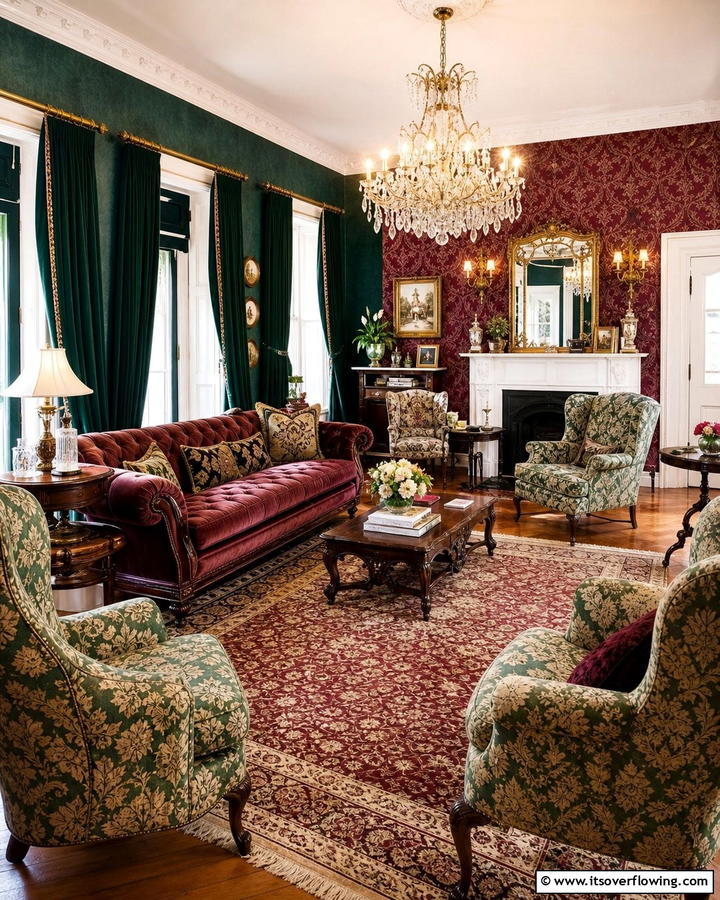 Heritage Fabric Upholstery - 30 Vintage Decor Ideas to Add Retro Charm to Your Home