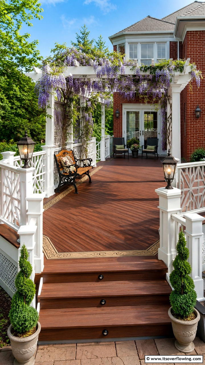 Heritage Inspired Composite Deck - 30 Composite Deck Ideas- Stylish and Durable Outdoor Designs