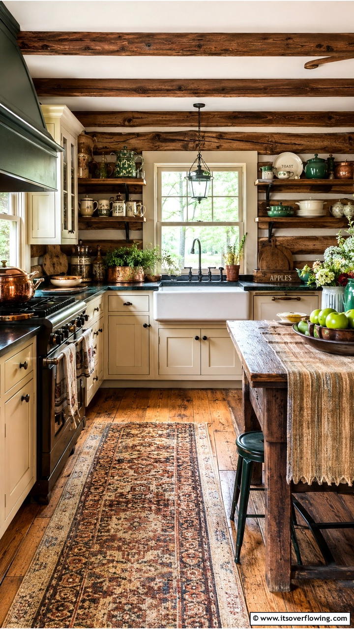 Heritage Inspired Decor Elements - 30 Cabin Kitchen Ideas- Rustic and Cozy Cooking Spaces