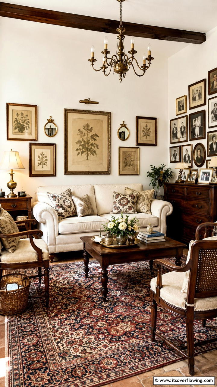 Heritage Inspired Decor - 30 Cottage Living Room Ideas for Cozy Home Spaces