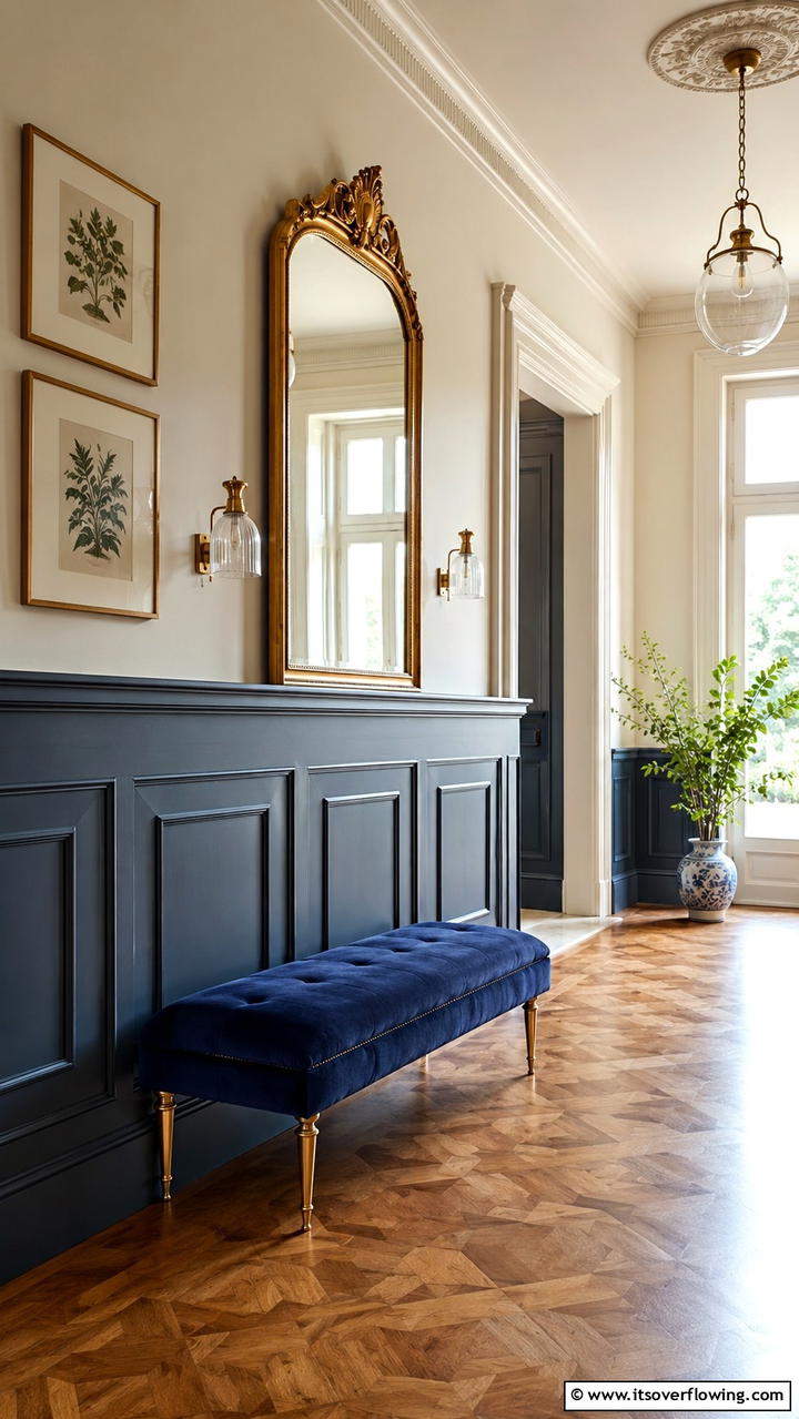 Heritage Inspired Detailing - 30 Half Wall Ideas- Modern Room Dividers & Design Tricks