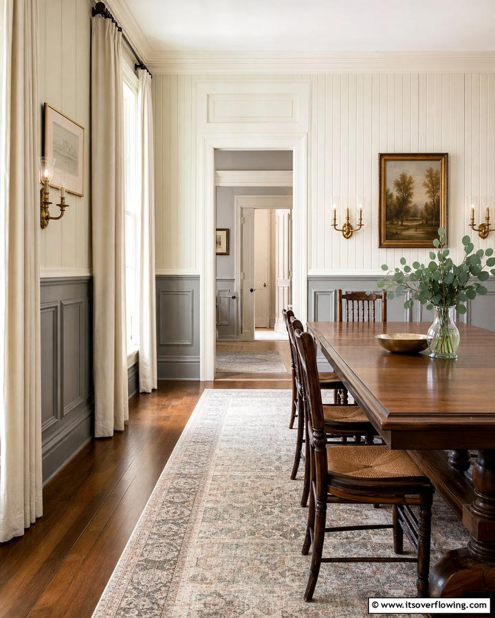 Heritage Inspired Wall Paneling - 25 Colonial Dining Room Ideas for Timeless Style