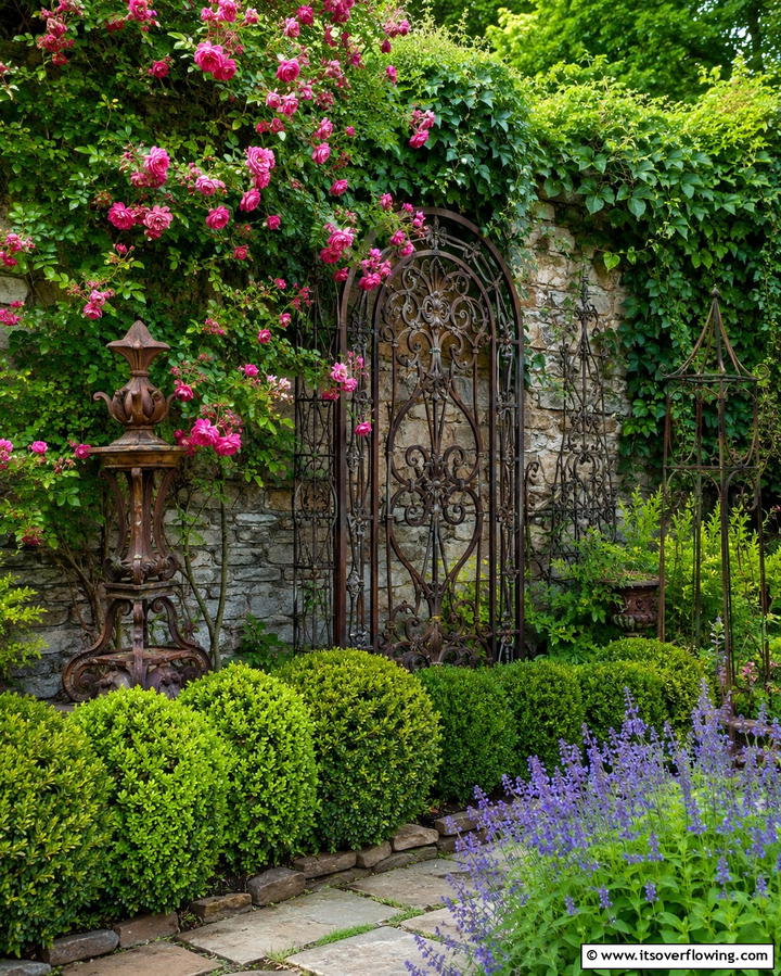 Heritage Iron Garden Art - 30 Rustic Landscaping Ideas for Natural Yard Beauty