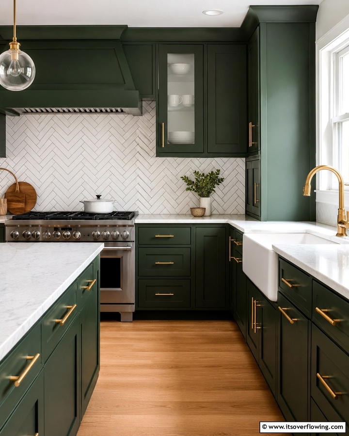 Herringbone Layout - 25 Modern Kitchen Backsplash Ideas for a Fresh Update