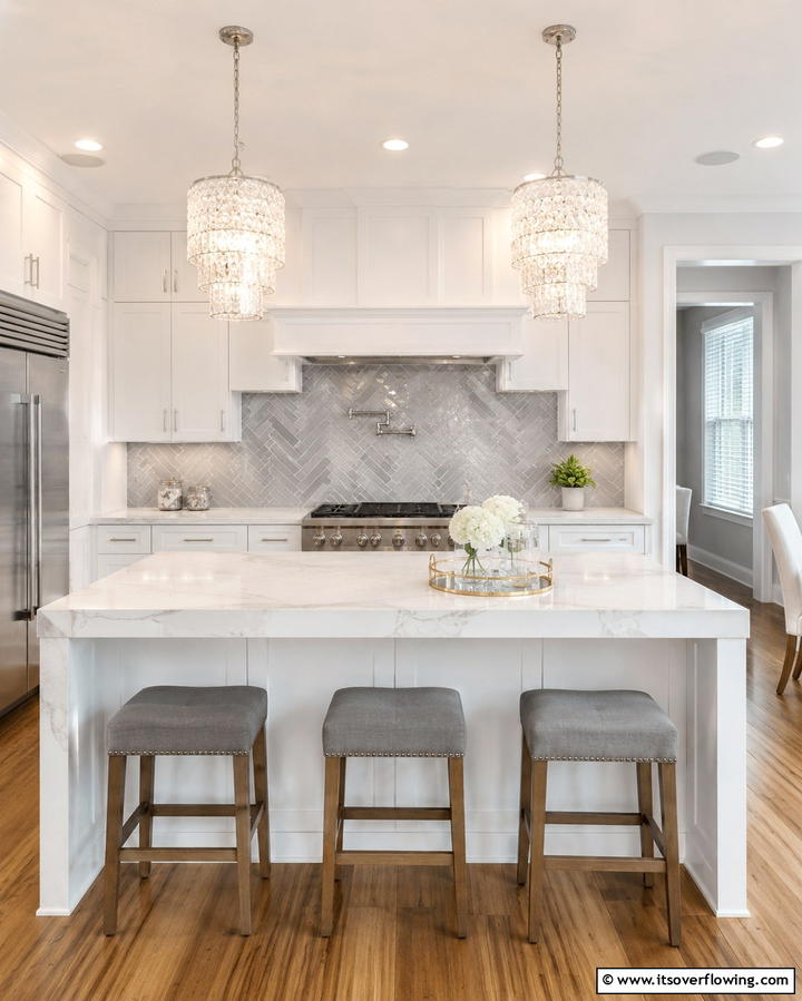 Herringbone Pattern - 25 Modern Kitchen Backsplash Ideas for a Fresh Update