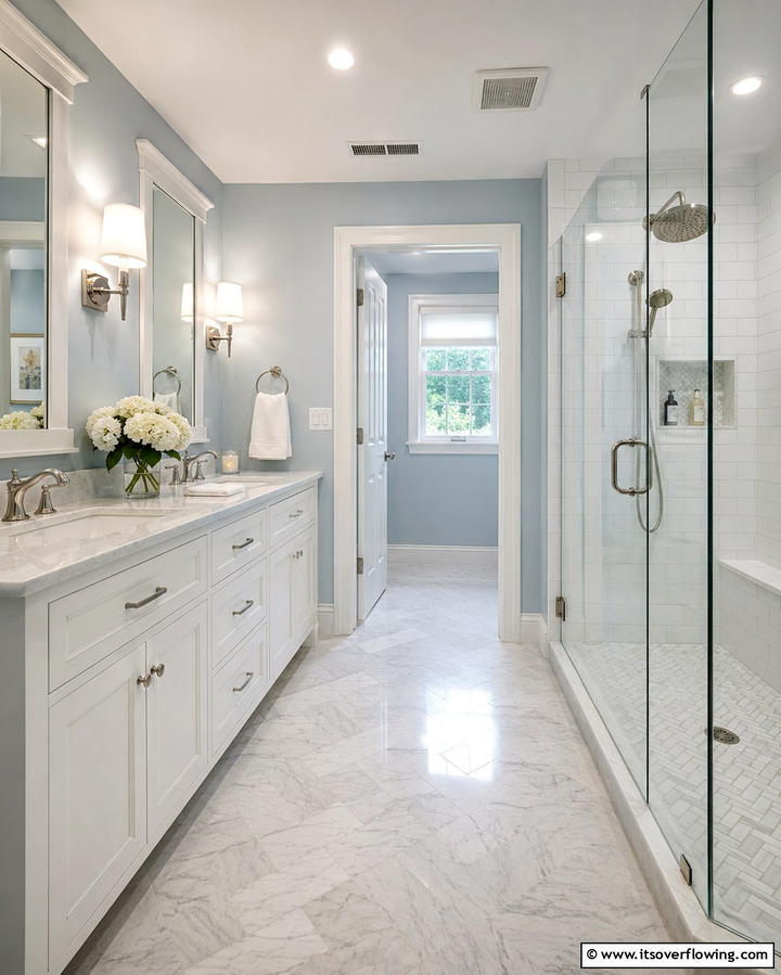 Herringbone Pattern Tiles for Subtle Sophistication - 30 Shower Floor Tile Ideas for Slip-Resistant Style