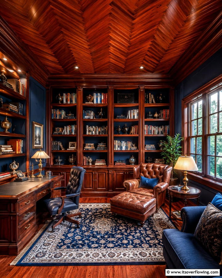 Herringbone Wood Ceiling for Sophistication - 25 Wood Ceiling Ideas to Elevate Your Interior