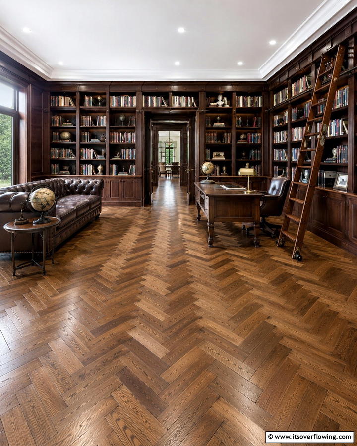Herringbone Wood Floors - 25 French Interior Design Ideas for Elegant Living
