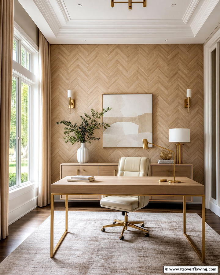 Herringbone Wood Wall - 25 Wood Trim Accent Wall Ideas for a Warm Touch