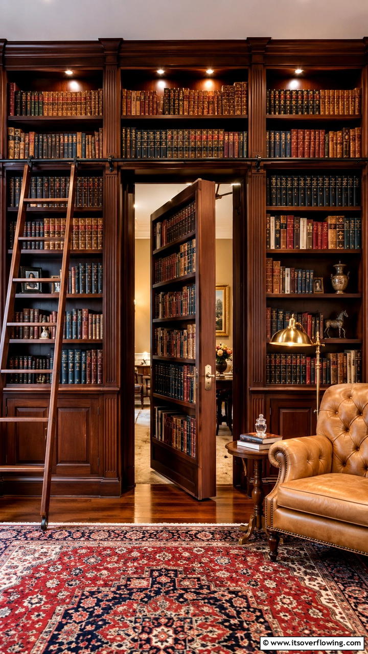 Hidden Bookcase Door - 30 Hidden Door Ideas- Secret Storage & Creative Spaces