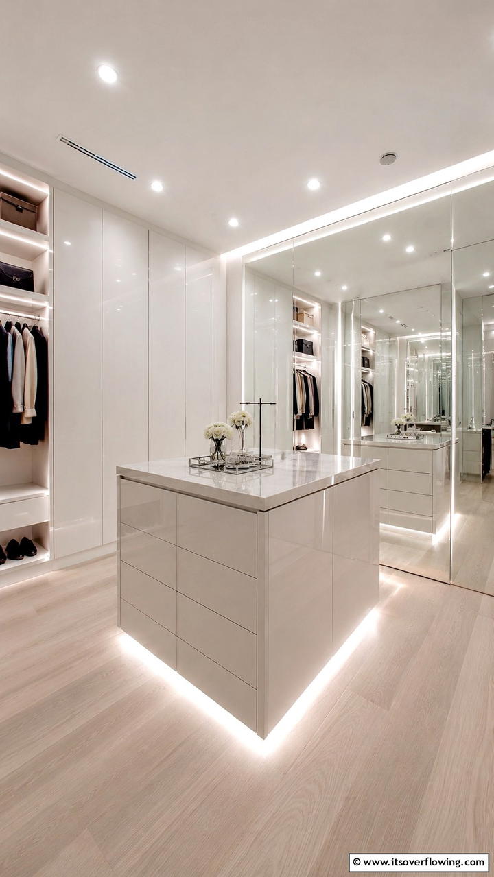 Hidden Compartment Closet Island - 30 Closet Island Ideas- Luxurious Walk-In Storage Solutions