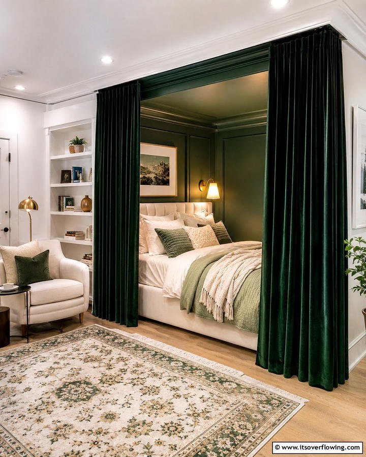 Hidden Curtain Bed Nook - 25 Cozy Bed Nook Ideas for a Perfect Reading Spot