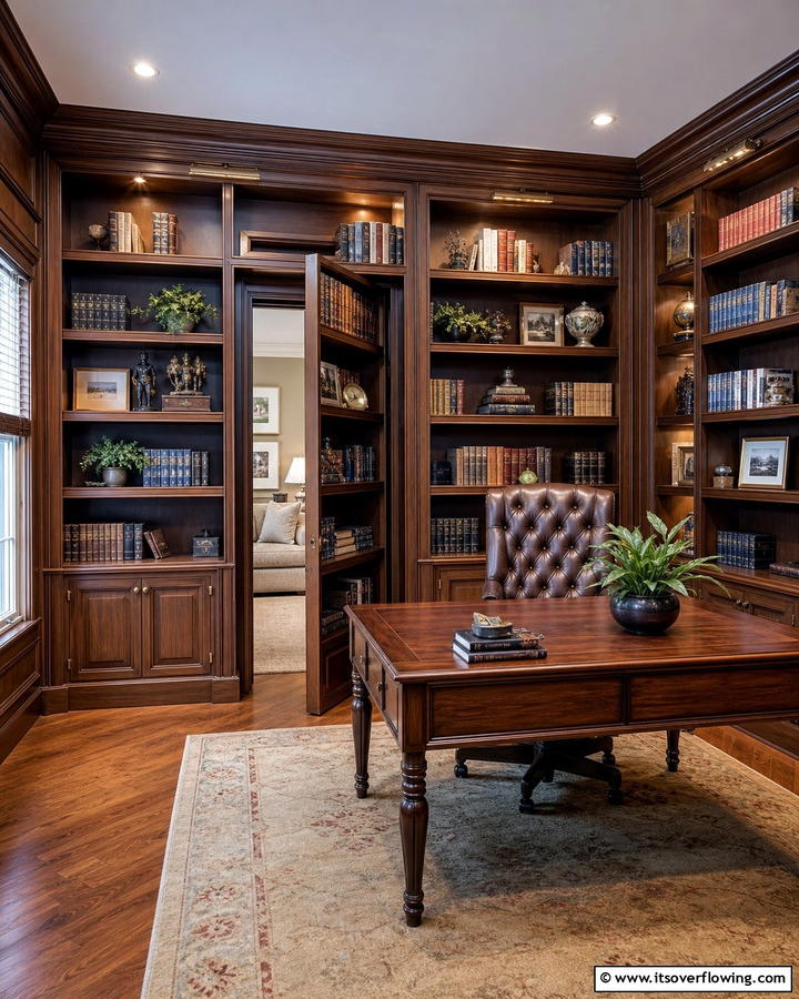 Hidden Doors for Secrecy - 20 Home Office Door Ideas for Stylish Workspaces