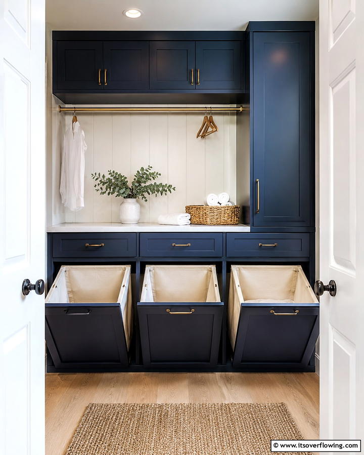 Hidden Hampers - 25 Laundry Closet Ideas for Small Spaces
