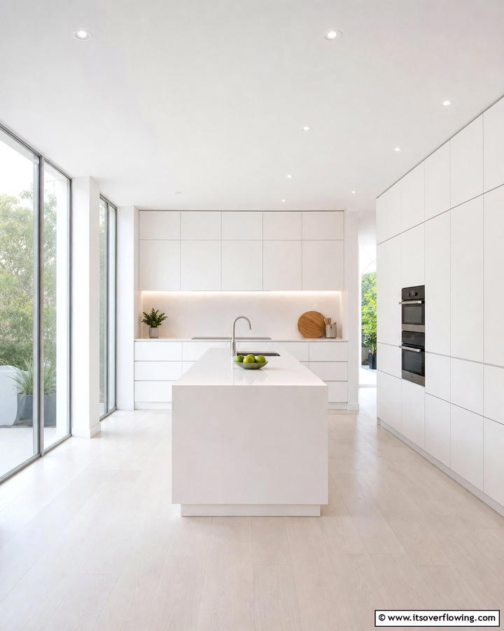 Hidden Hardware Accents - 21 Minimalist Kitchen Ideas for Clean & Functional Spaces