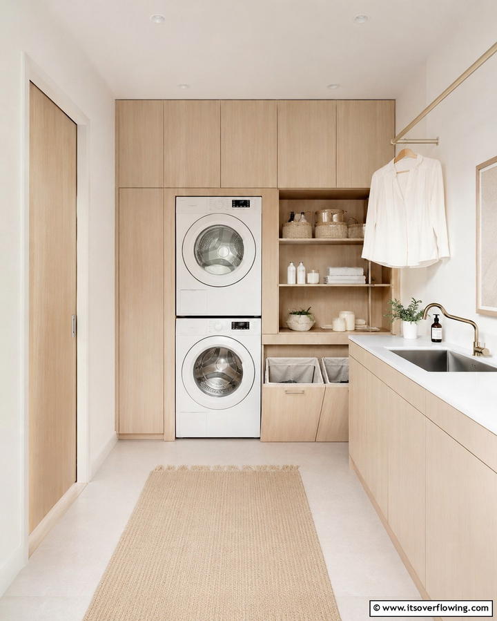 Hidden Laundry Hampers for a Clutter Free Look - 25 Modern Laundry Room Ideas for a Functional Space