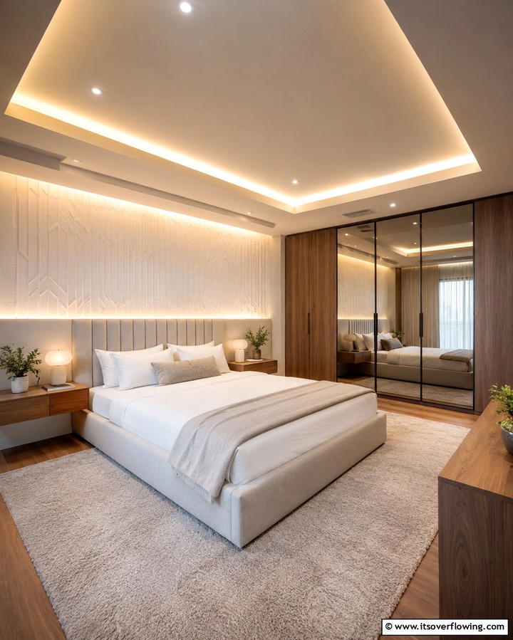 Hidden Lighting Pop Design - 30 Pop Ceiling Design Ideas for Modern Home Interiors