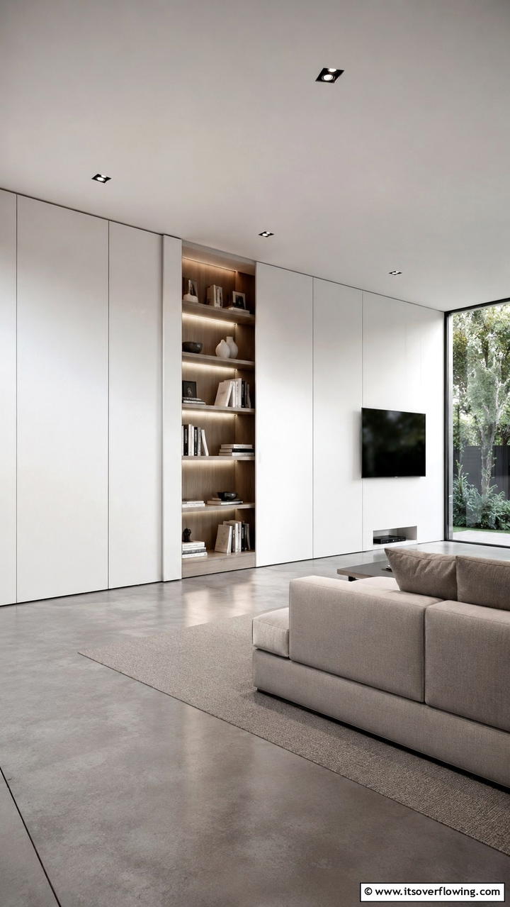 Hidden Nook for Discreet Storage - 30 Bookshelf Organization Ideas for Stylish Order