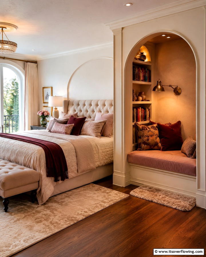 Hidden Nook for Reading - 30 Romantic Bedroom Ideas to Create a Cozy Love Nest