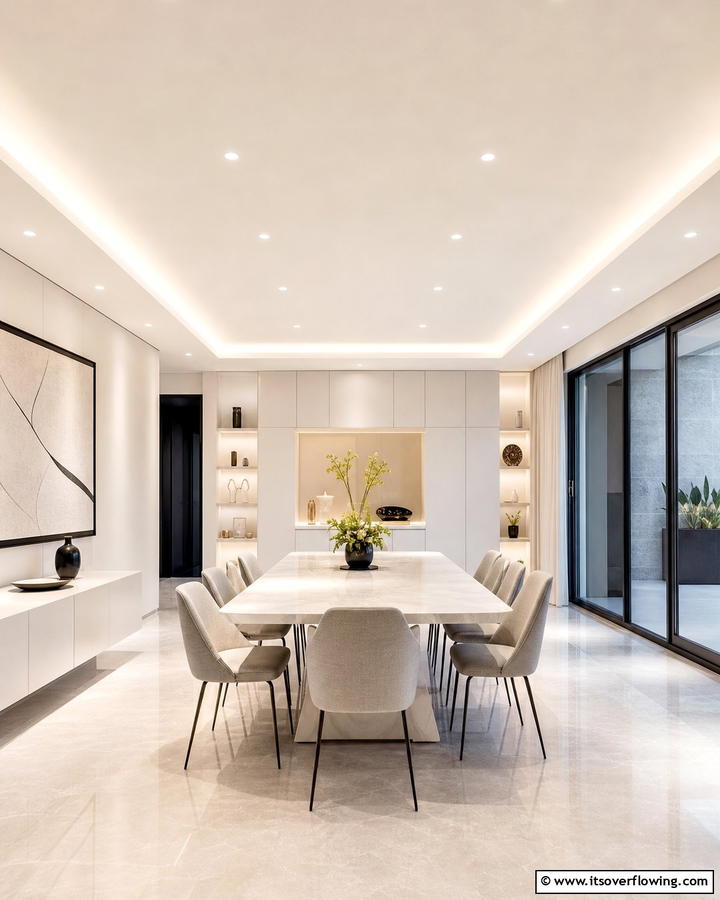Hidden Recessed Illumination - 21 Dining Room Lighting Ideas to Elevate Your Space