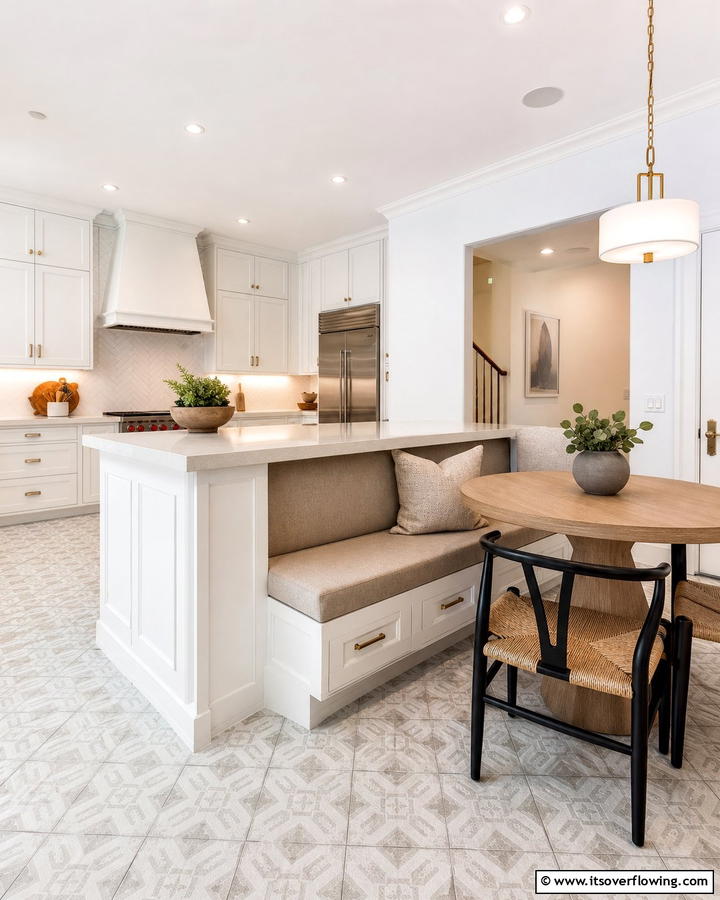 Hidden Seating Nook - 21 Kitchen Peninsula Ideas for Functional Layouts