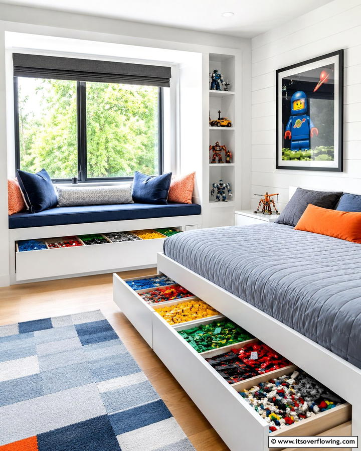 Hidden Storage Compartments - 30 Creative Lego Storage Ideas to Organize Kids’ Spaces