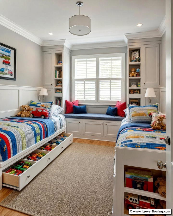 Hidden Storage Creations - 21 Shared Small Room Ideas for Siblings’ Harmonious Space