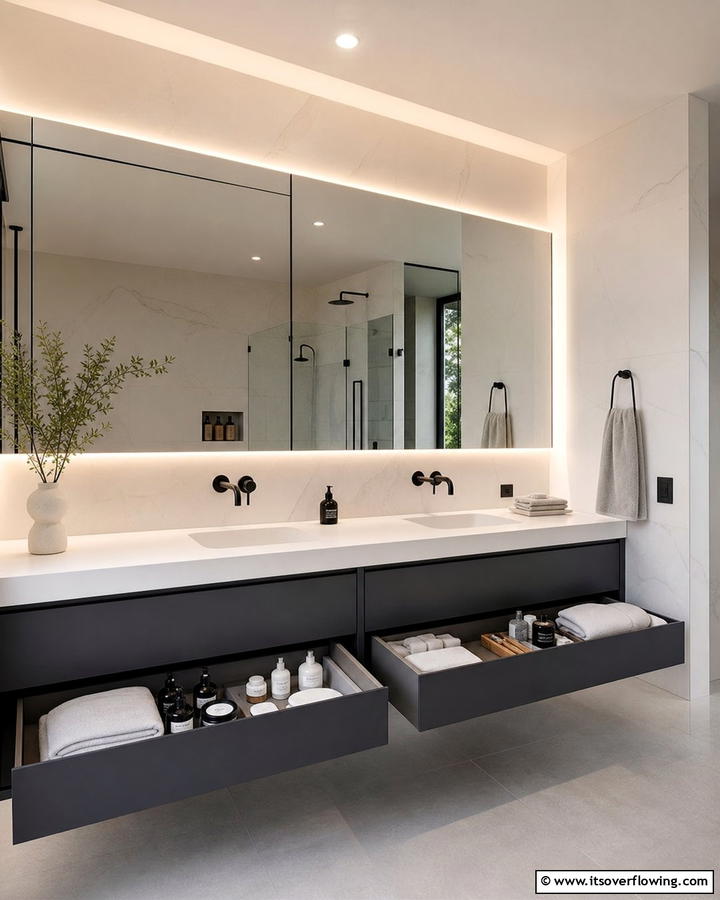 Hidden Storage Drawers - 21 Clever Bathroom Storage Ideas to Maximize Space and Style
