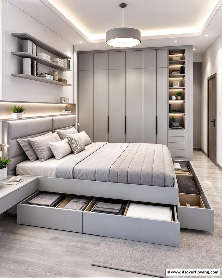 Hidden Storage Solutions - 21 Cozy Bedroom Ideas for Relaxing Retreats