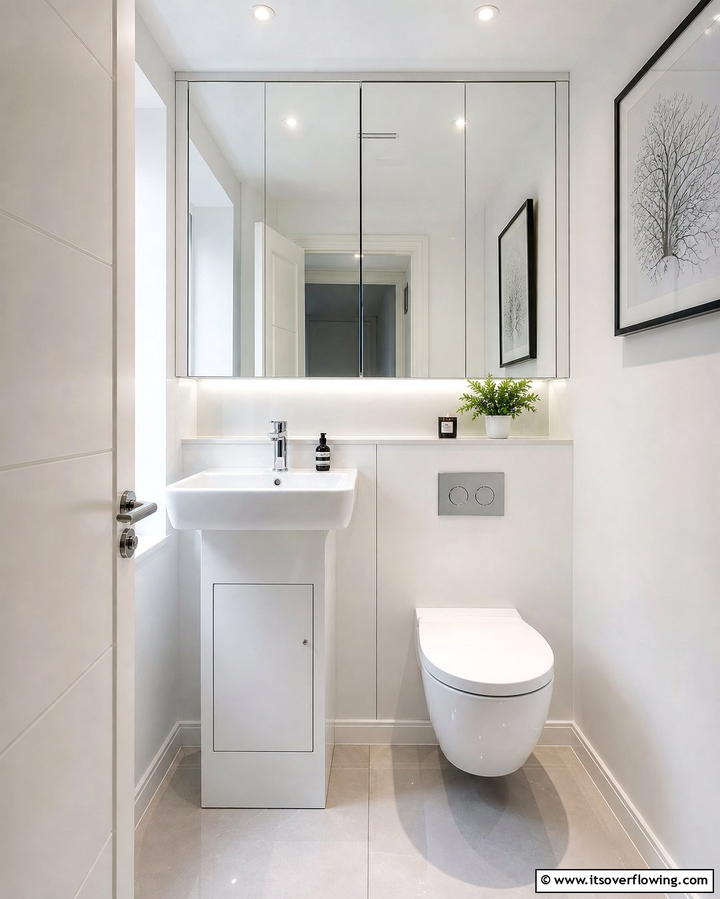 Hidden Storage Solutions - 25 Downstairs Toilet Ideas for Small Spaces