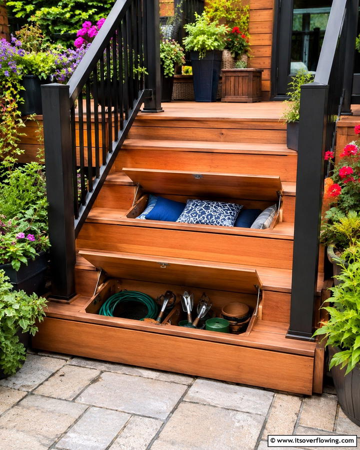 Hidden Storage Under Steps - 25 Deck Steps Ideas for a Safe and Stylish Entry