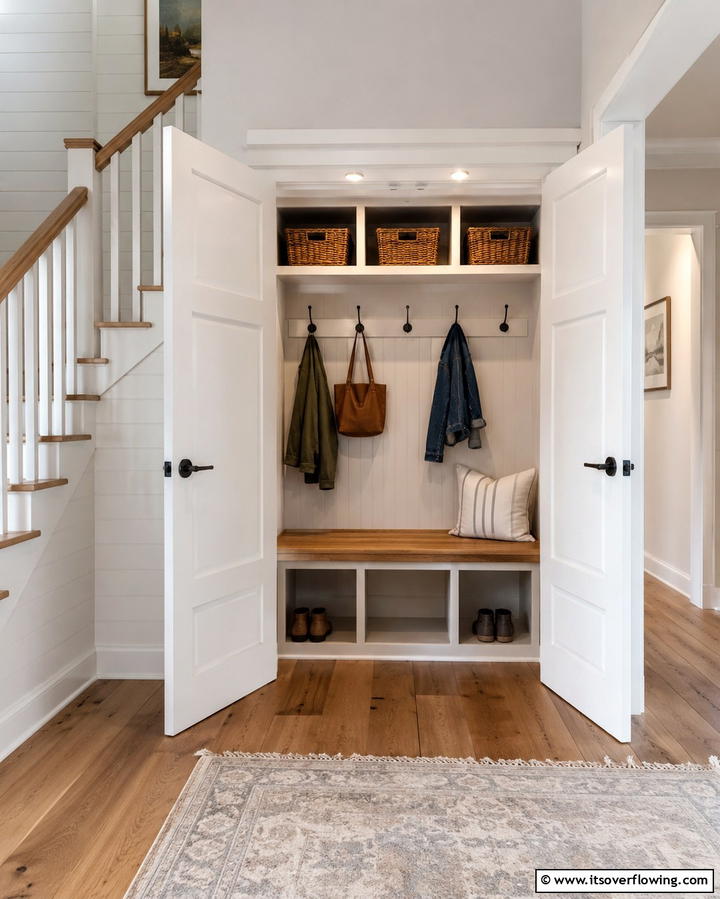 Hidden TV Unit - 25 Under Stair Storage Ideas for Maximizing Space