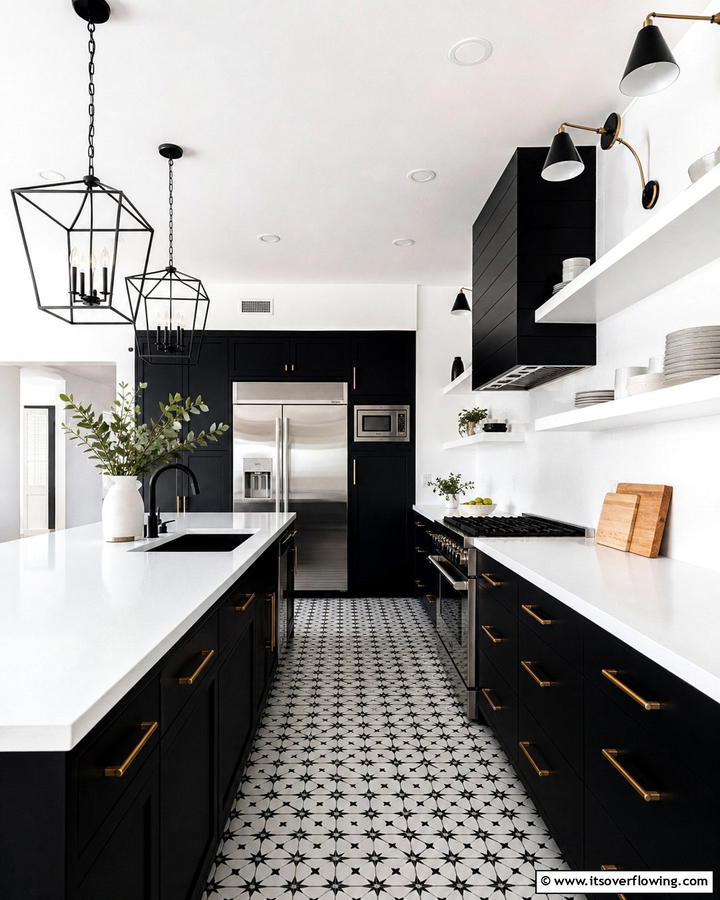 High Contrast Drama - 30 Kitchens With Black Cabinets for Bold Elegance