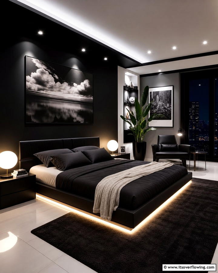 High Contrast Lighting - 30 Hypebeast Room Decor Ideas for Urban Aesthetics