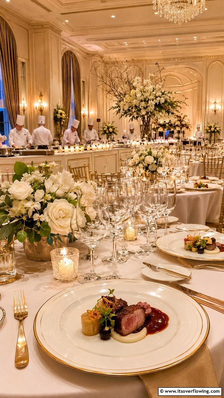 High End Catering Experiences - 30 Glamorous Wedding Ideas- Elegant Themes & Decor Inspiration