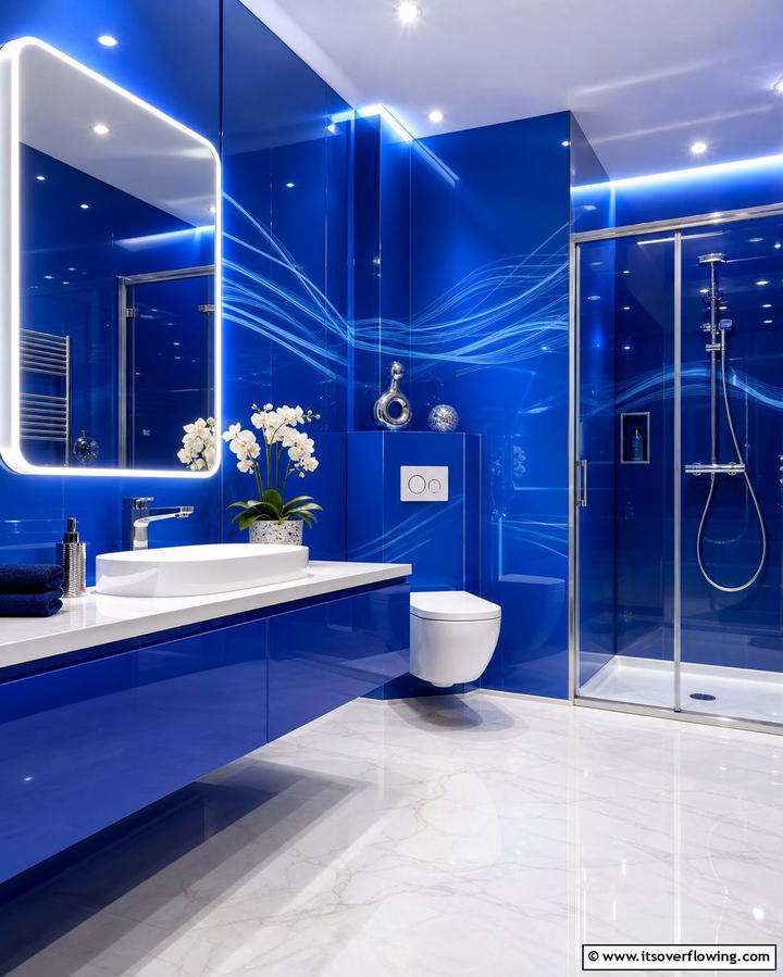 High Gloss Acrylic Panels - 25 Bathroom Wall Paneling Ideas for a Luxurious Look