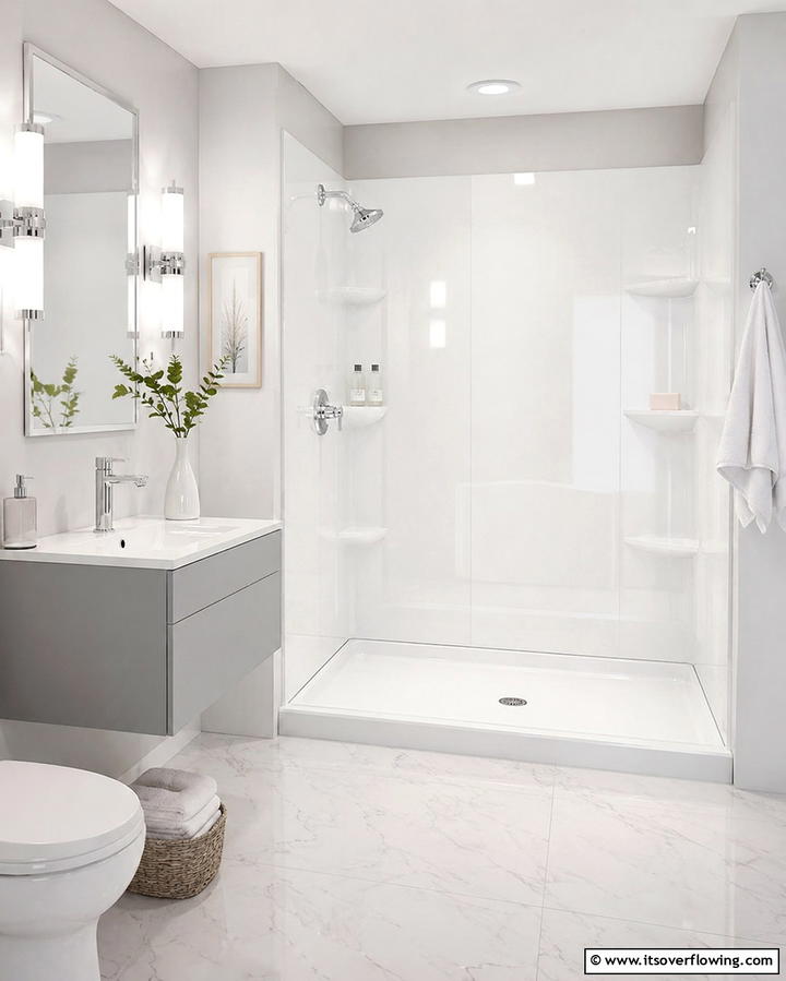 High Gloss Acrylic Shower Surrounds - 25 Shower Surround Ideas to Refresh Your Bathroom