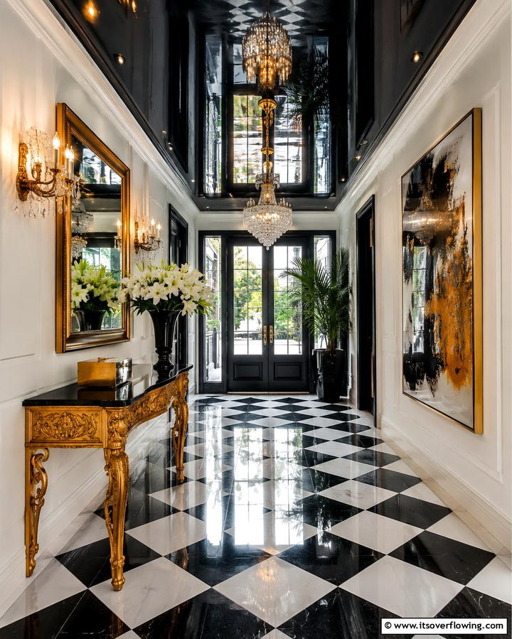 High Gloss Black Ceiling Finish - 30 Modern Black Ceiling Design Ideas for Dramatic Interiors