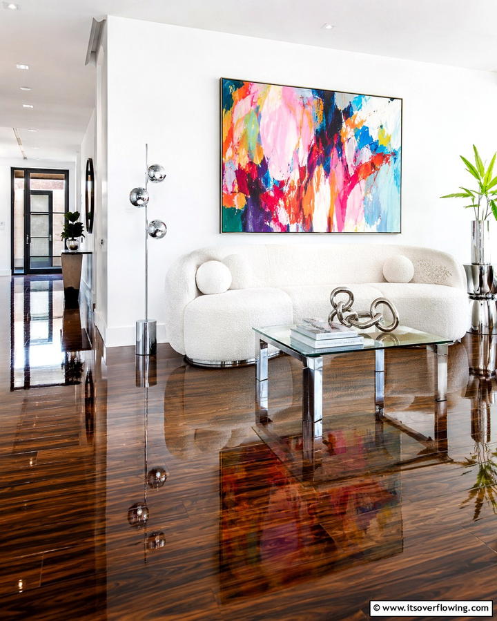 High Gloss Finish - 30 Modern Wood Floor Design Ideas for Stylish Homes