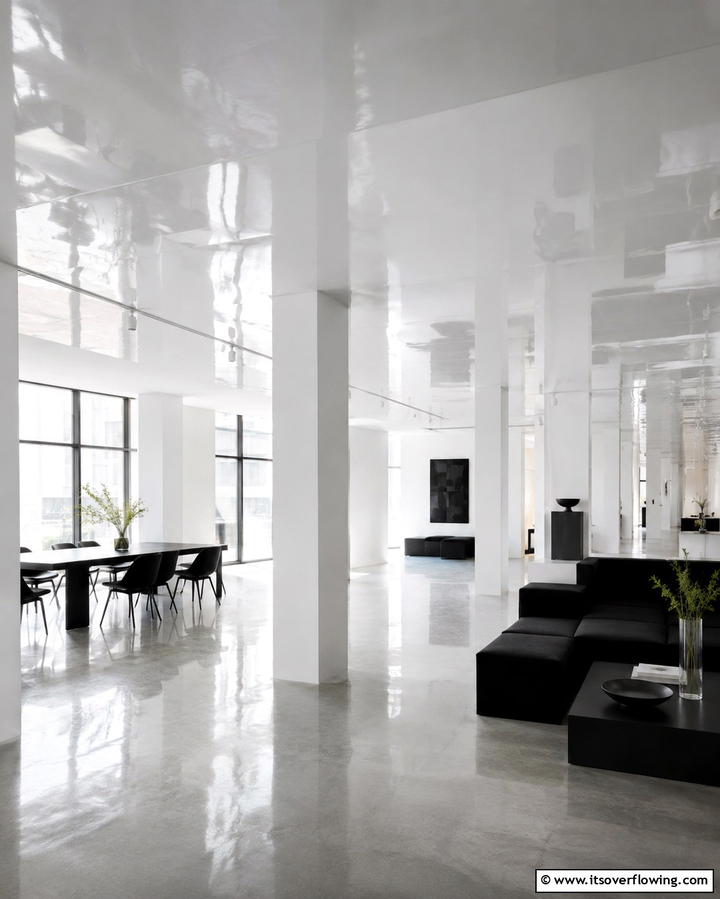 High Gloss Finish Ceiling - 30 Creative Ceiling Paint Ideas to Transform Any Room’s Ambiance