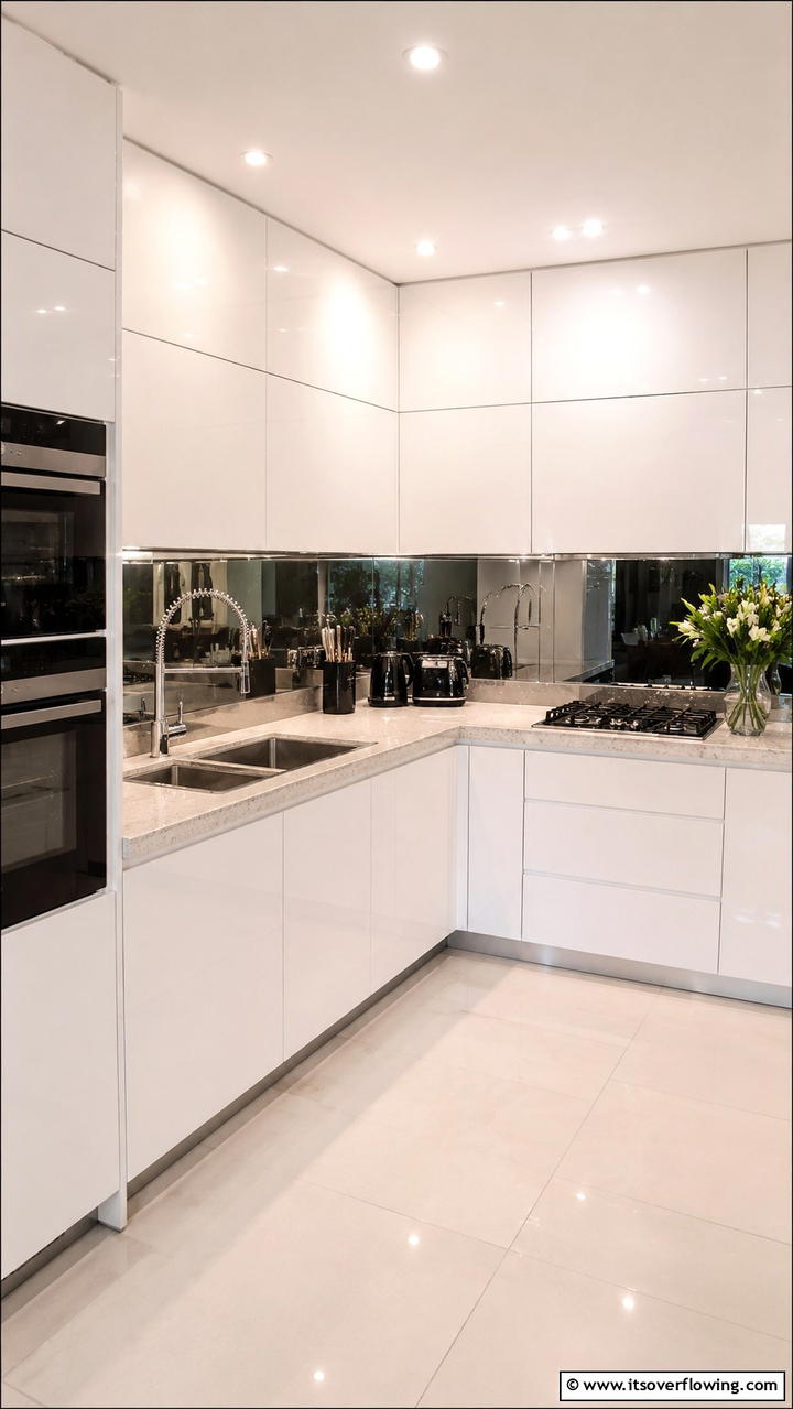 High Gloss Reflective Cabinets - 30 Corner Cabinet Ideas to Maximize Storage in Any Room