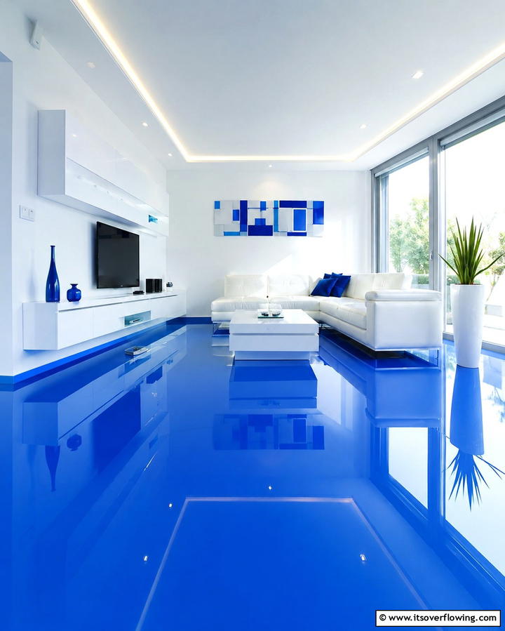 High Gloss Solid Color Epoxy Floors - 25 Epoxy Floor Designs for Modern and Durable Homes