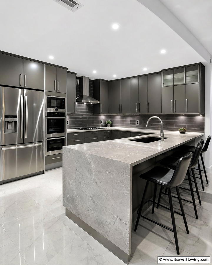 High Performance Materials - 21 Kitchen Peninsula Ideas for Functional Layouts