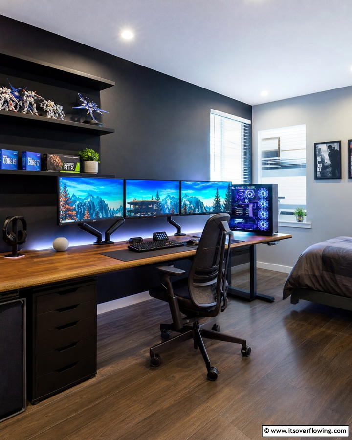 High Performance Workstations - 21 Gaming Bedroom Ideas for an Immersive Entertainment Setup