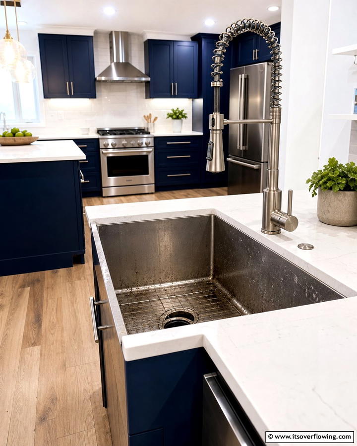 High Pressure Water Sprayer - 25 Practical Dirty Kitchen Ideas for Efficient Cooking Spaces