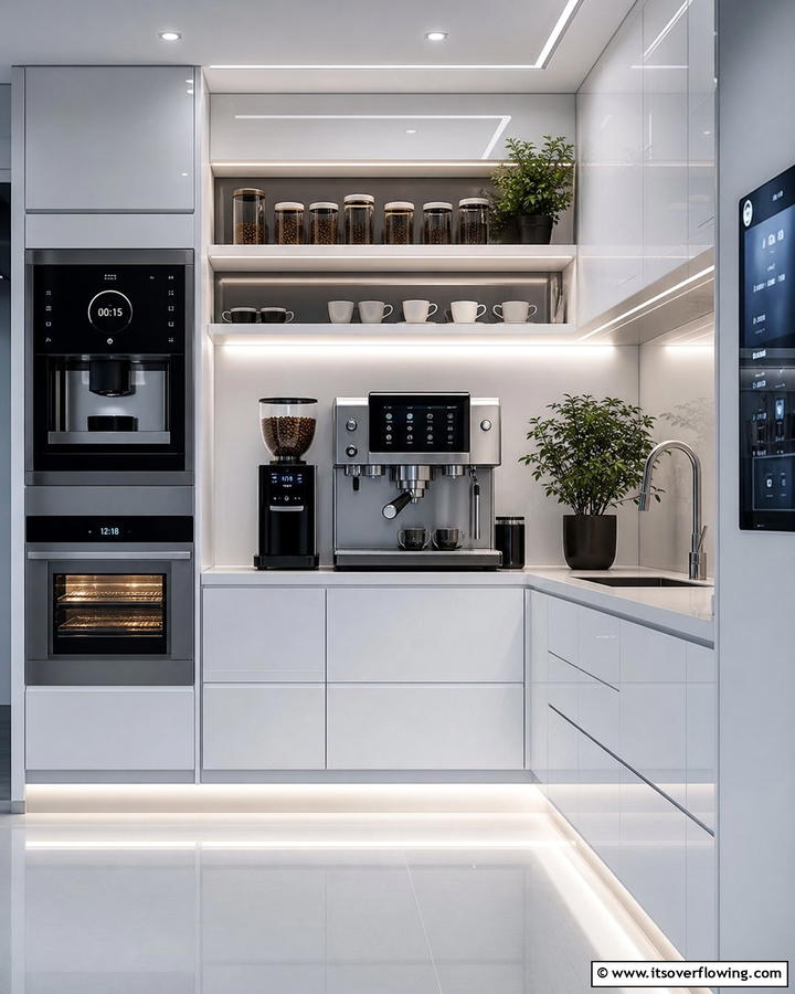 High Tech Coffee Station - 21 Functional Coffee Station Ideas for Kitchen or Office