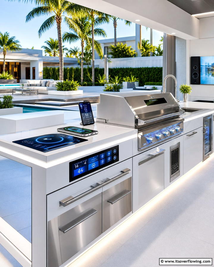 High Tech Culinary Hub - 21 Small Outdoor Kitchen Designs for Compact Entertaining