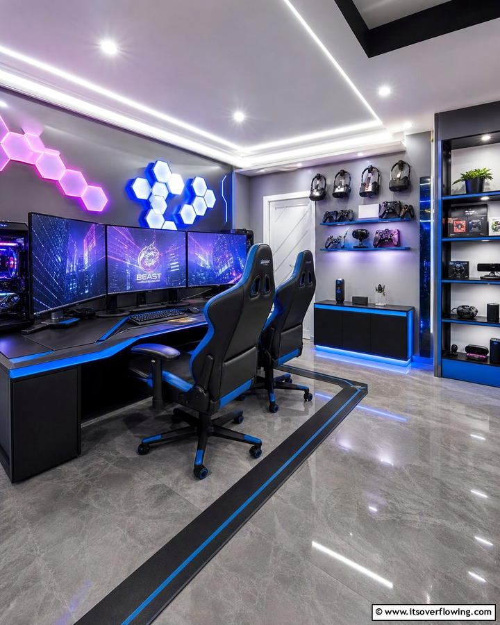 High Tech Gaming Zone - 21 Man Cave Design Ideas for a Personalized Retreat