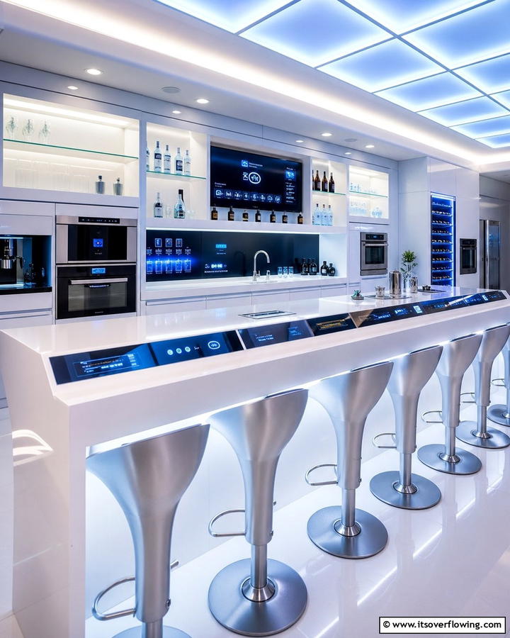 High Tech Modern Bar - 30 Kitchen Bar Ideas for Casual Dining and Socializing